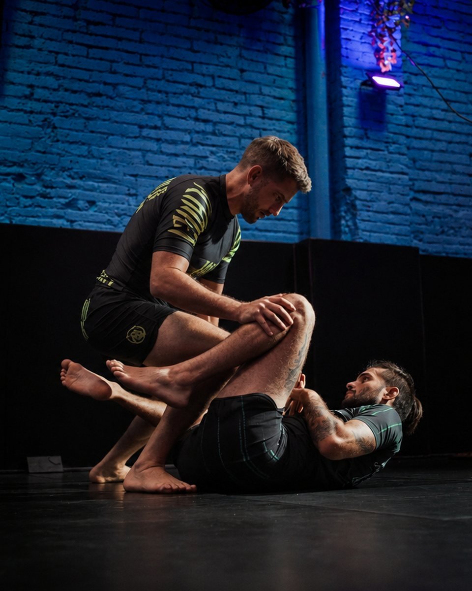 Marco with a training partner at the academy